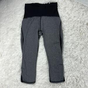 Lululemon Train Times Crop (17") Heathered Black / Black